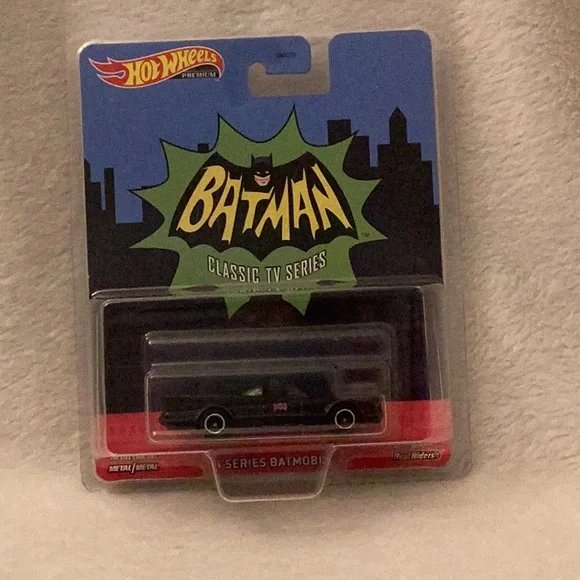 Batmobile ~ Batman Classic TV Series ~ Hot Wheels Premium ~ Real Riders w/case - Picture 3 of 12